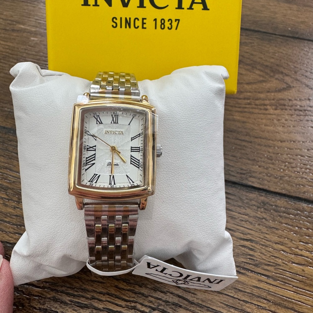 Invicta Gold and Silver Rectangular Watch Brand n… - image 2